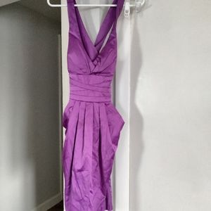 🌟BOGO $15&👇🌟Purple satin dress wedding party semi
